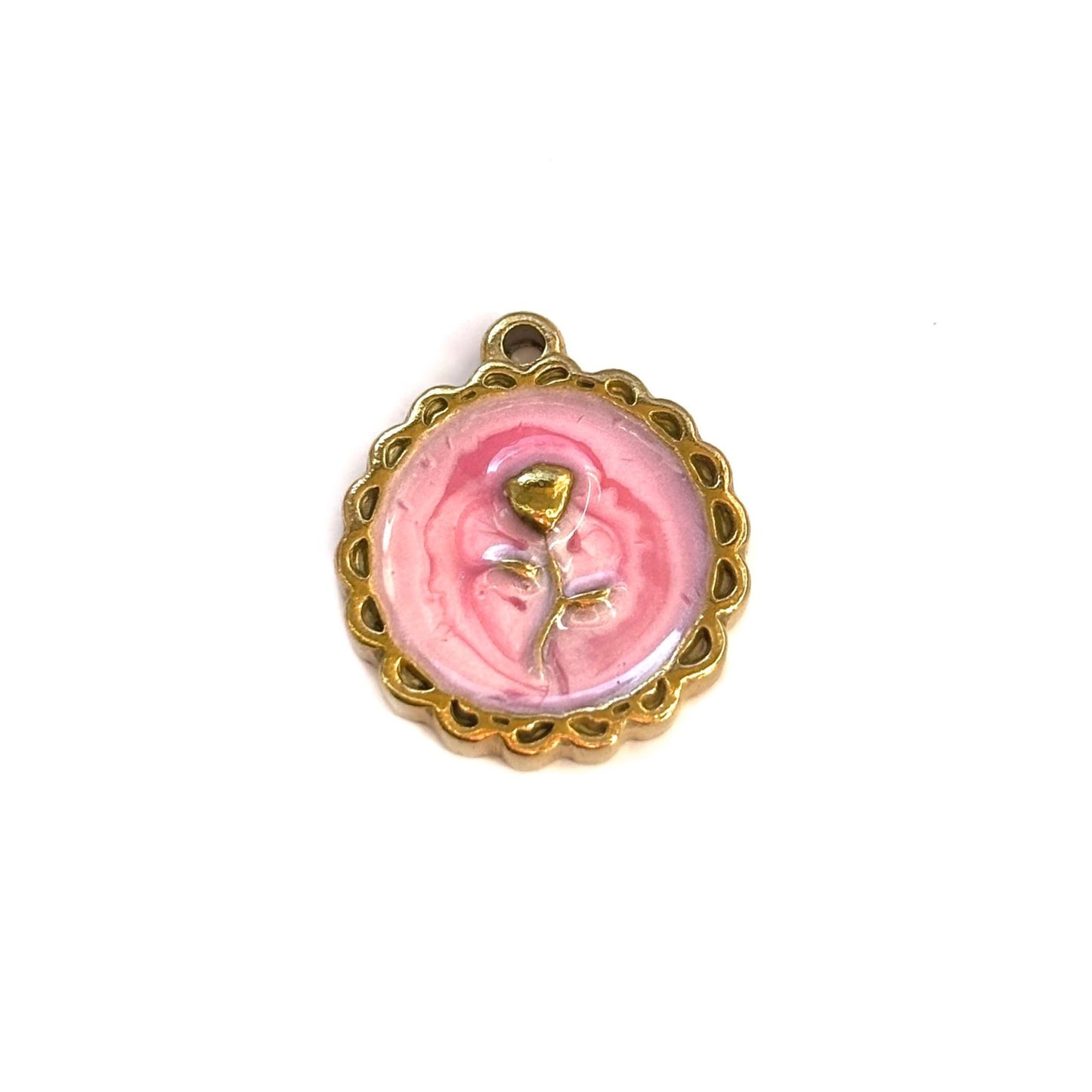 Pink Flower Charm