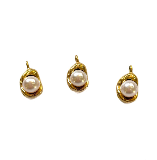 Small Pearl Teardrop Charm